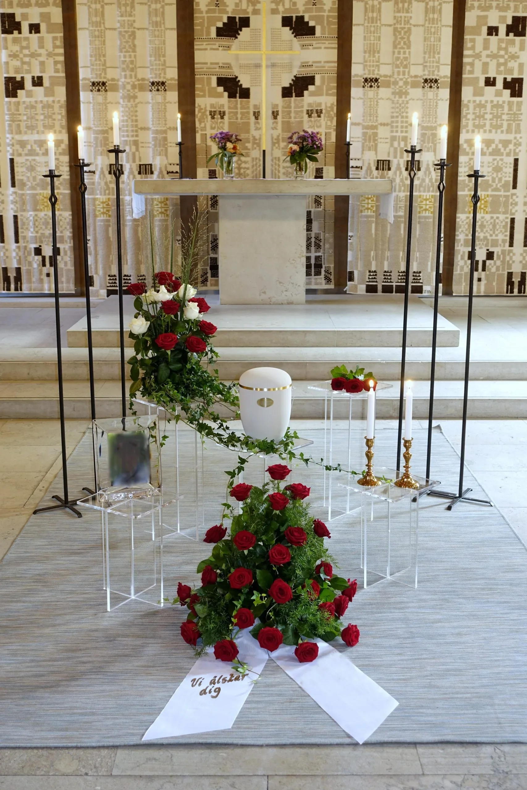 Begravningsceremoni i kyrka